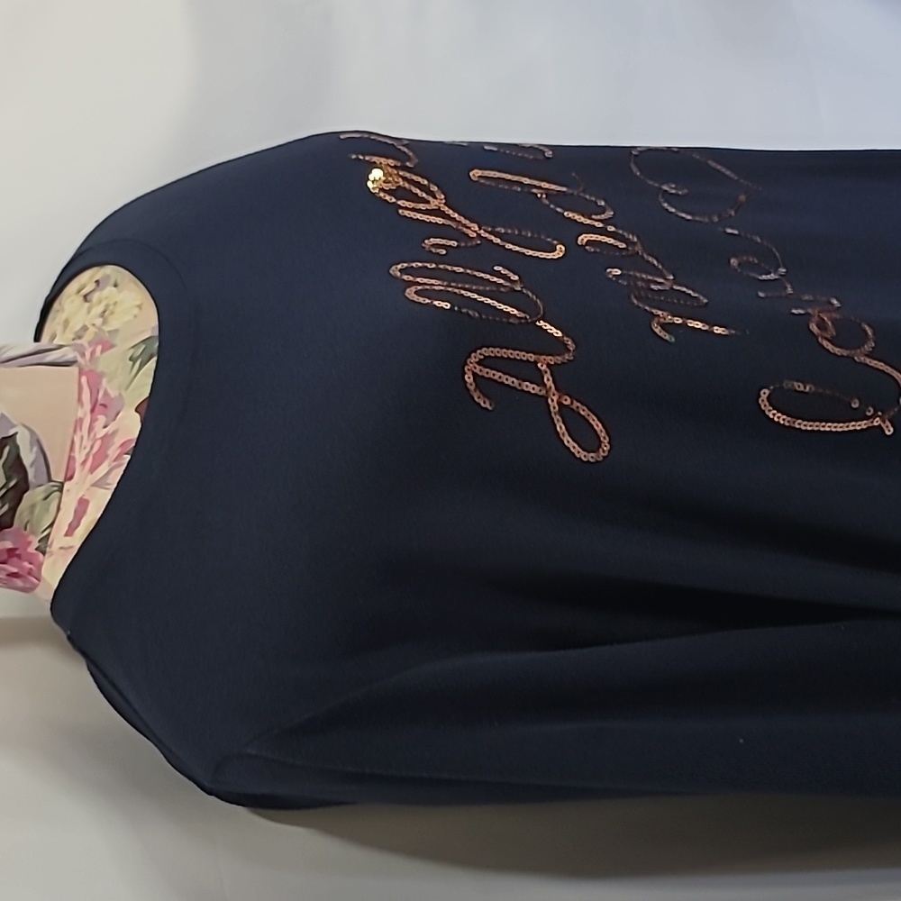 FREE with Purchase GEORGE Rose Gold Sequin Text All you need is love Knit - Picture 3 of 5